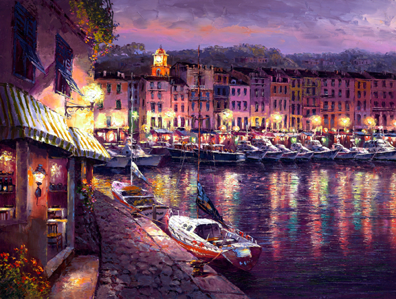 Sam Park - Night View of St. Tropez/ Provinces of France II