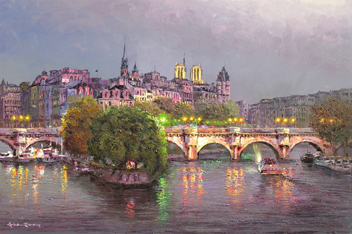 Sam Park - Sunset of Seine River #P2122 - SOLD